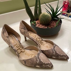 Sam Edelman Snake Print Stiletto Pointy heels